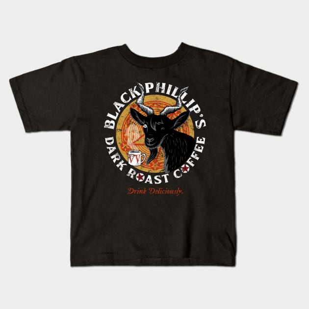 Phillip's Dark Roast Kids T-Shirt by GoodIdeaRyan